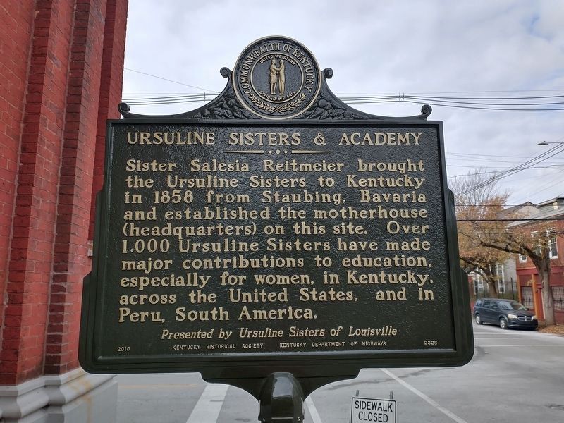 Ursuline Sisters & Academy Marker. Click for full size. Ursuline Sisters & Academy Marker image. Click for full size.