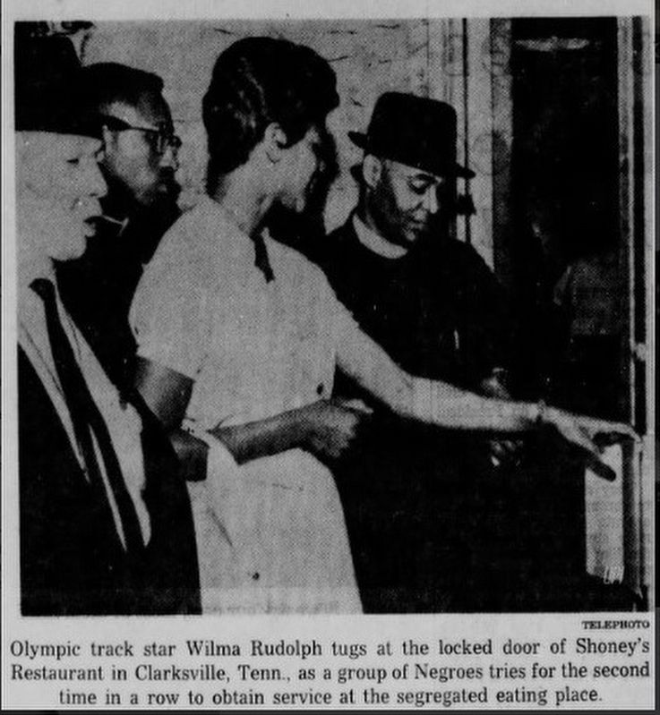 Wilma Rudolph at Hometown Shoney's image. Click for full size.