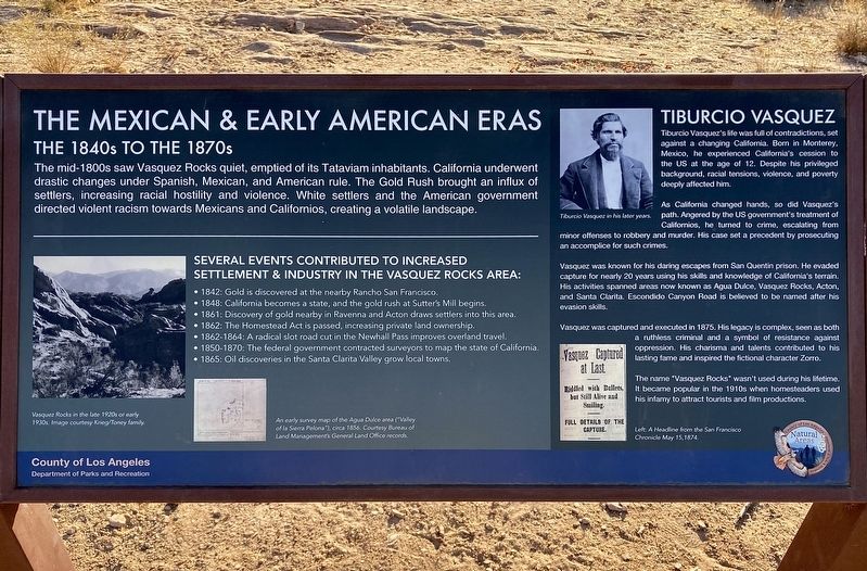 Mexican & Early American Eras Marker. Click for full size. Mexican & Early American Eras Marker image. Click for full size.