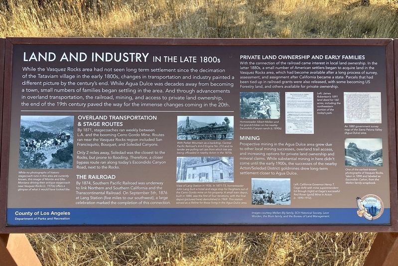 Land and Industry Marker. Click for full size. Land and Industry Marker image. Click for full size.