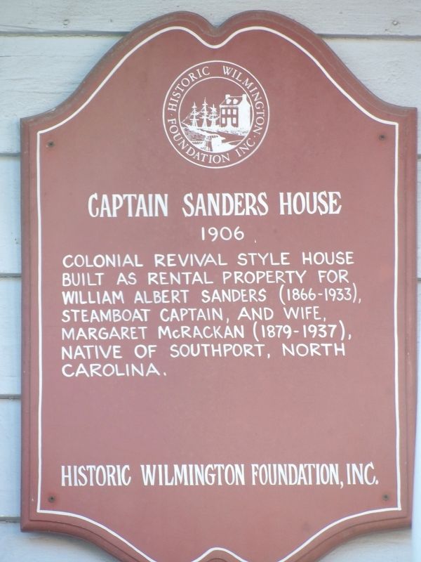 Captain Sanders House Marker. Click for full size. Captain Sanders House Marker image. Click for full size.