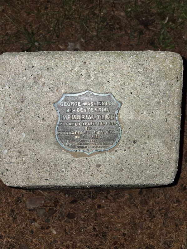 George Washington Bi-centennial Memorial Tree Marker. Click for full size. George Washington Bi-centennial Memorial Tree Marker image. Click for full size.