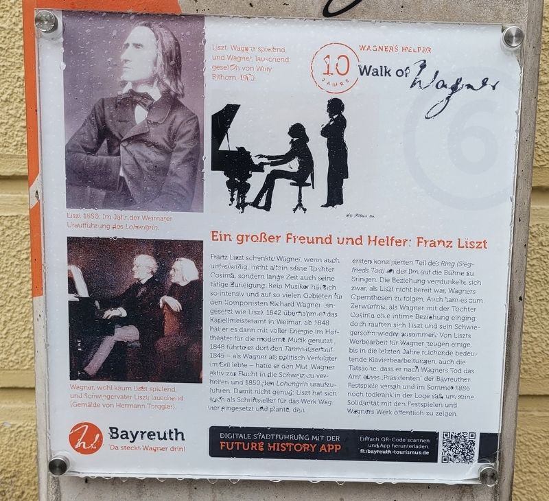 Ein großer Freund und Helfer: Franz Liszt / A Great Friend and Helper: Franz Liszt Marker. Click for full size. Ein großer Freund und Helfer: Franz Liszt / A Great Friend and Helper: Franz Liszt Marker image. Click for full size.