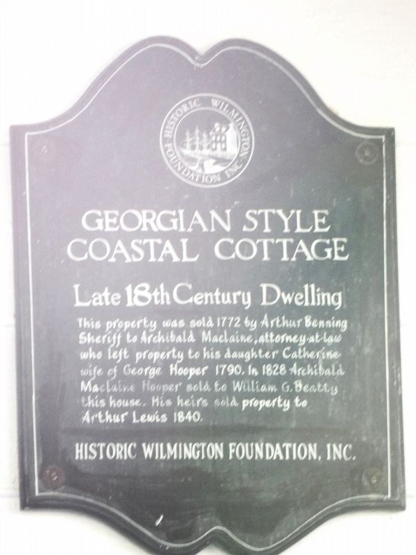 Georgian Style Coastal Cottage Marker. Click for full size. Georgian Style Coastal Cottage Marker image. Click for full size.