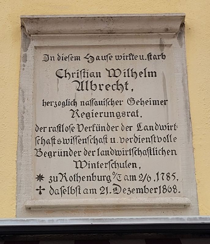 Christian Wilhelm Albrecht Marker image. Click for full size.