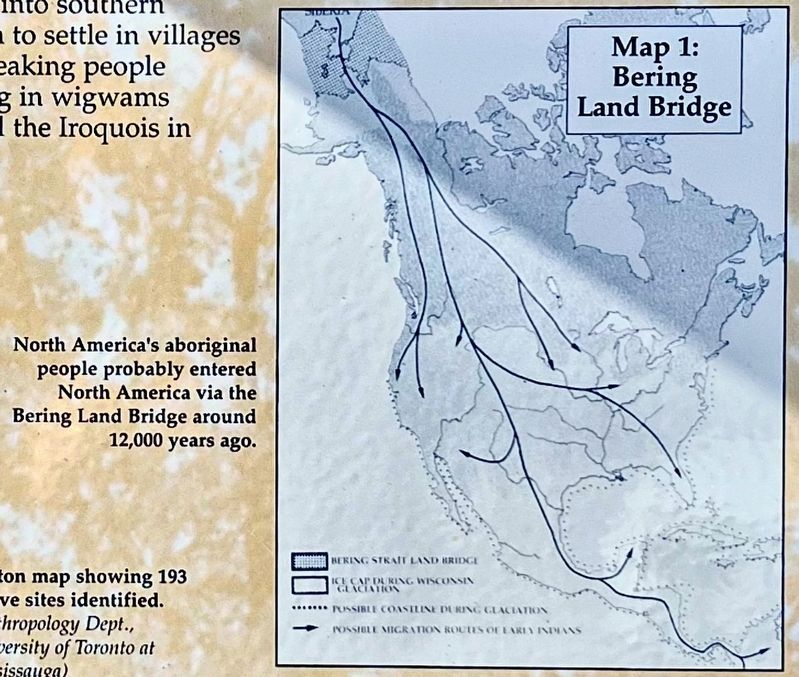 Oakville�s First Peoples marker detail image. Click for full size.