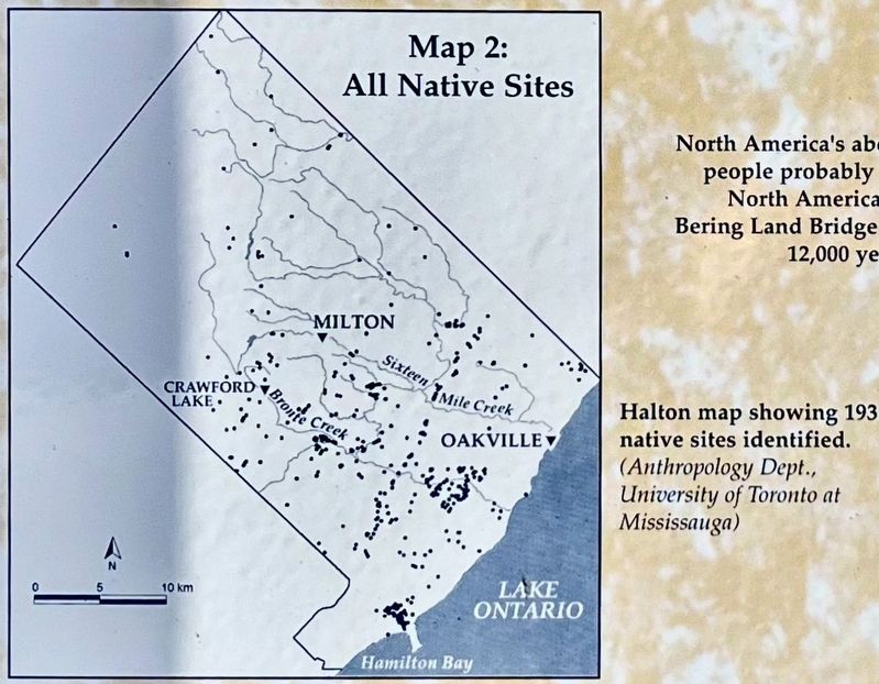 Oakville�s First Peoples marker detail image. Click for full size.
