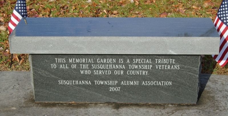 Veterans Memorial Garden Bench. Click for full size. Veterans Memorial Garden Bench image. Click for full size.