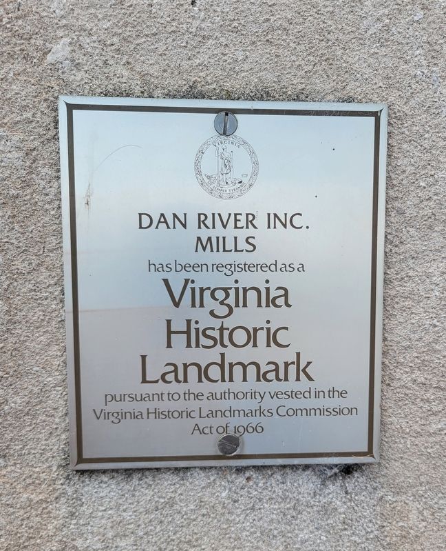 Dan River Inc. Mills Marker. Click for full size. Dan River Inc. Mills Marker image. Click for full size.