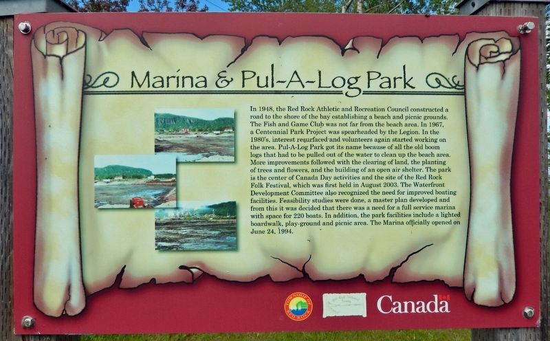 Marina & Pul-A-Log Park Marker image. Click for full size.