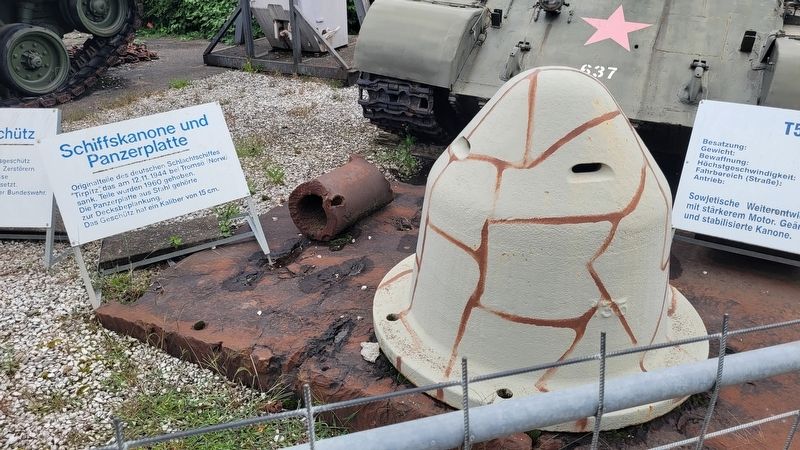 Ship's Cannon and Armor Plate with Marker image. Click for full size.