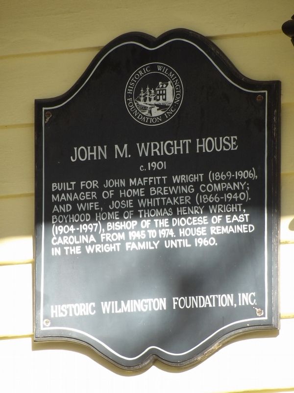 John M. Wright House Marker image. Click for full size.