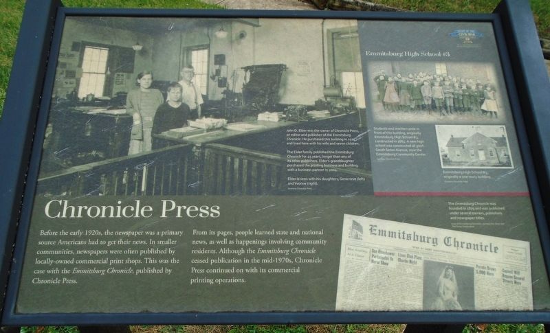 Chronicle Press Marker. Click for full size. Chronicle Press Marker image. Click for full size.