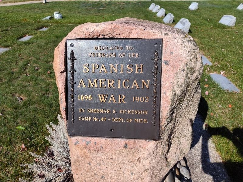 Spanish American War Memorial Marker. Click for full size. Spanish American War Memorial Marker image. Click for full size.