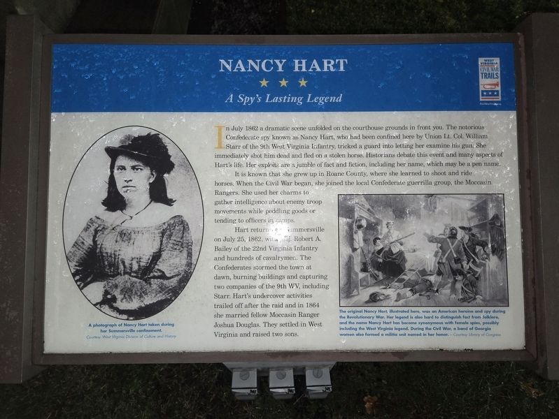 Nancy Hart Marker. Click for full size. Nancy Hart Marker image. Click for full size.
