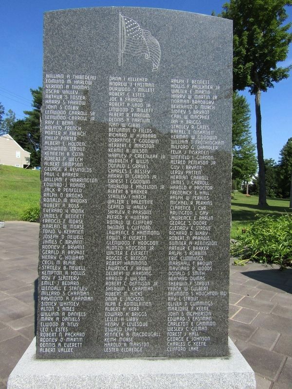 Paris, Maine Veterans Memorial image. Click for full size.