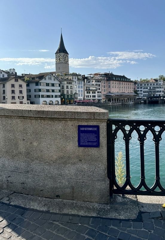 M�nsterbr�cke / M�nster Bridge Marker - wide view image. Click for full size.