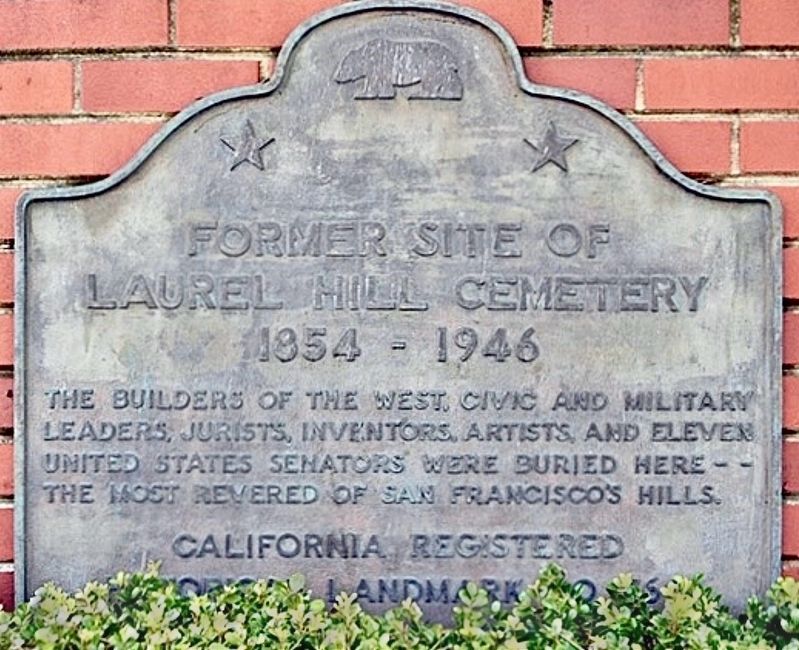 Former Site of Laurel Hill Cemetery Marker image. Click for full size.