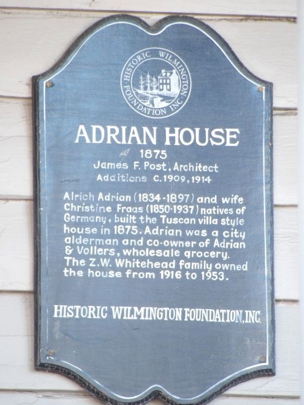 Adrian House Marker. Click for full size. Adrian House Marker image. Click for full size.