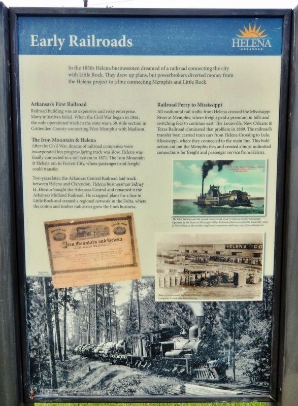 Early Railroads Marker image. Click for full size.