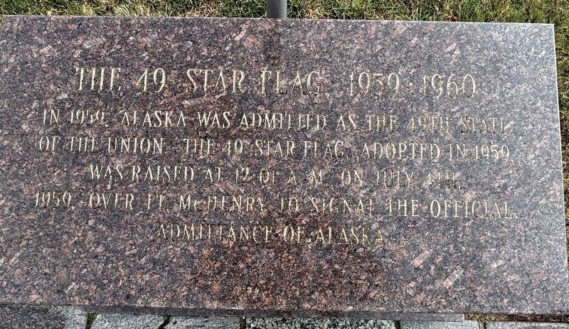 The 49-Star Flag 1959-1960 Marker image. Click for full size.