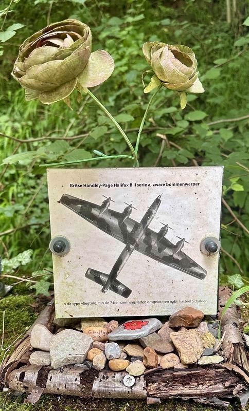 Kasteel Schaloen Plane Crash memorial - detail image. Click for full size.