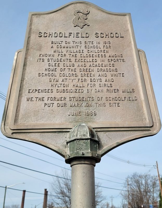 Schoolfield School Marker. Click for full size. Schoolfield School Marker image. Click for full size.