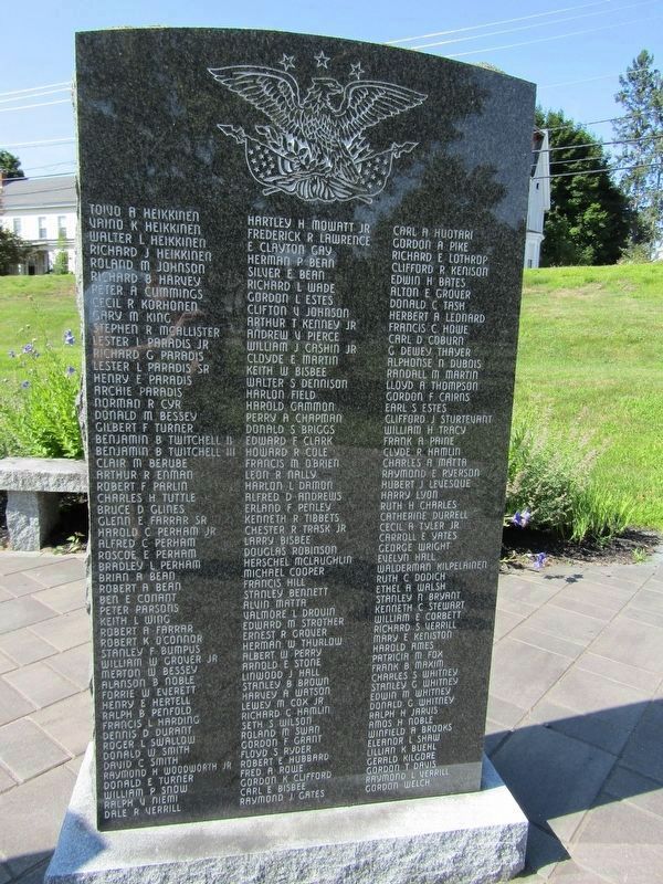 Paris, Maine, Veterans Memorial image. Click for full size.