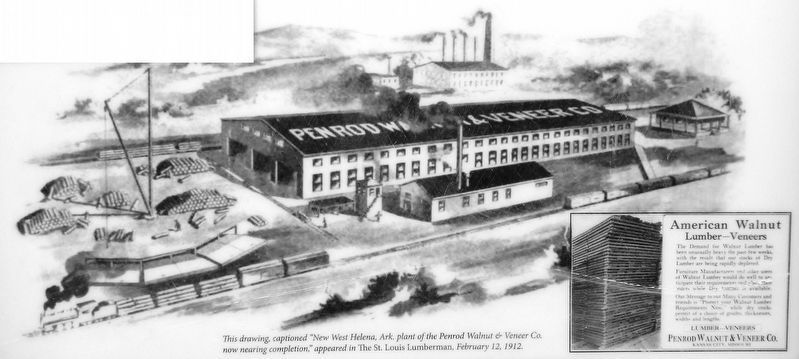 Marker detail: Penrod Walnut & Veneer Company image. Click for full size.
