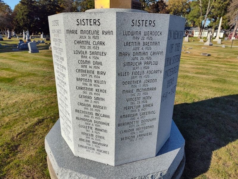 In Memory of the I.H.M. Sisters Interred Here 1891-1927 Marker image. Click for full size.