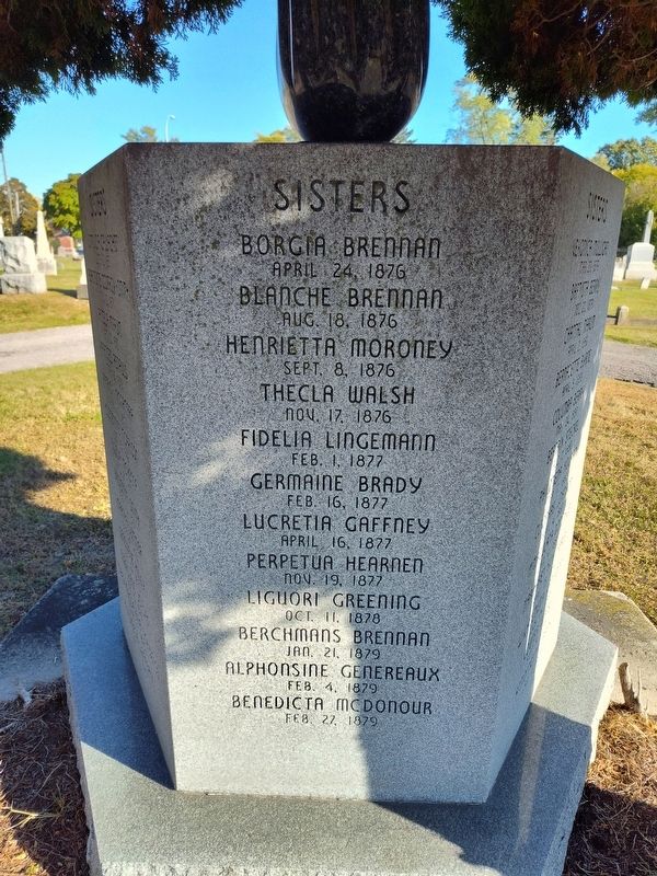 In Memory of the I.H.M. Sisters Interred Here 1856-1891 Marker image. Click for full size.