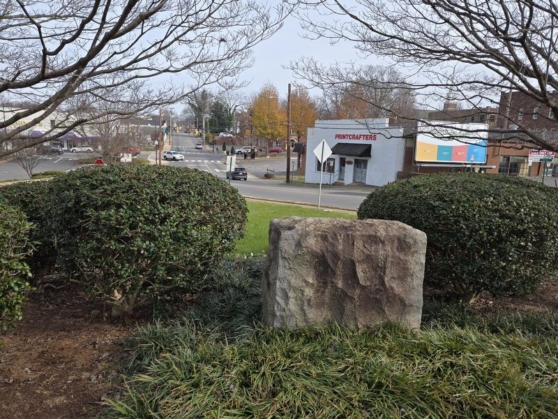 James Hall Marker rear view looking towards the fork at West Water and Light Streets image. Click for full size.