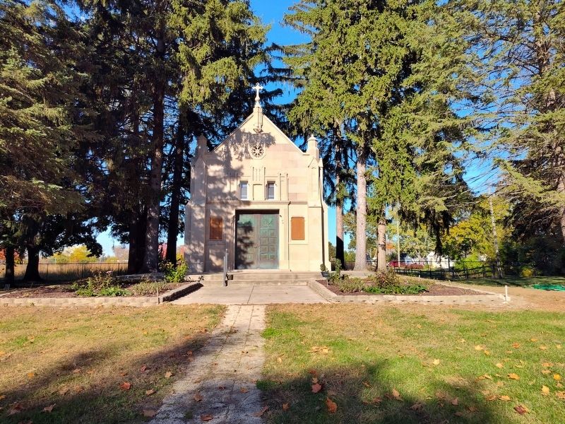 Ave Maria Gratia Plena (Hail Mary Full of Grace) Mausoleum image. Click for full size.