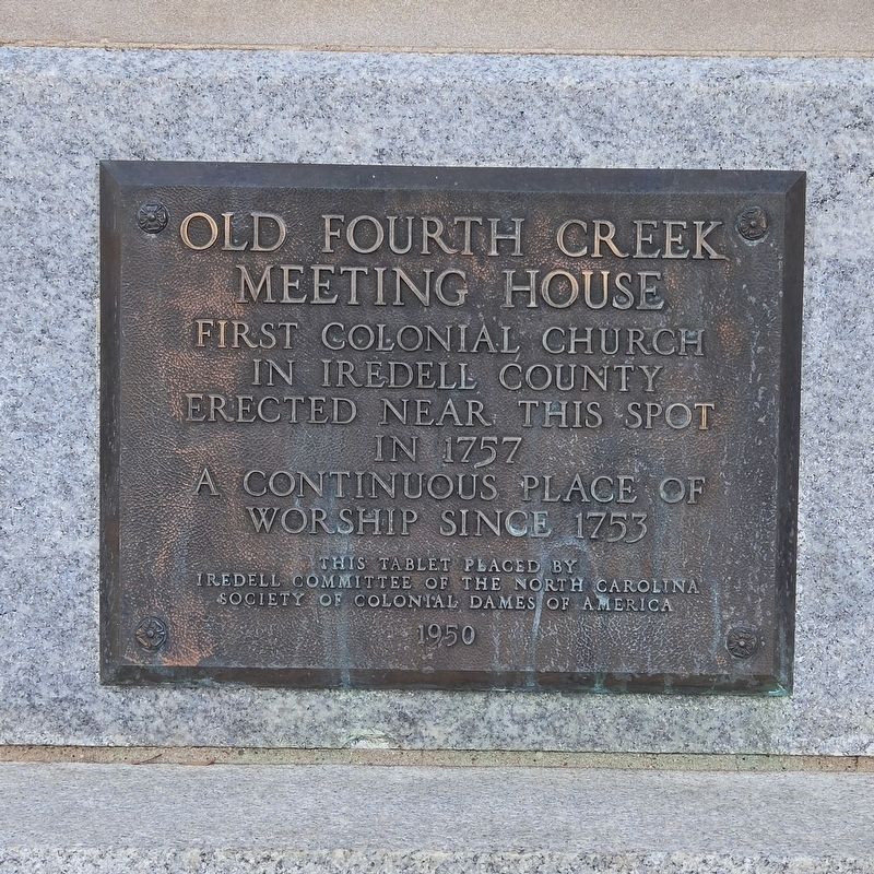 Old Fourth Creek Meeting House Marker image. Click for full size.