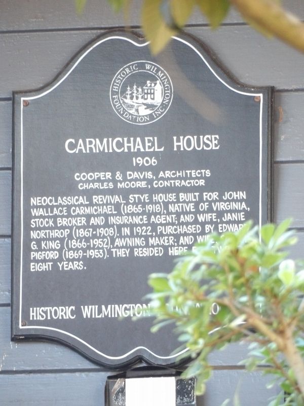 Carmichael House Marker. Click for full size. Carmichael House Marker image. Click for full size.