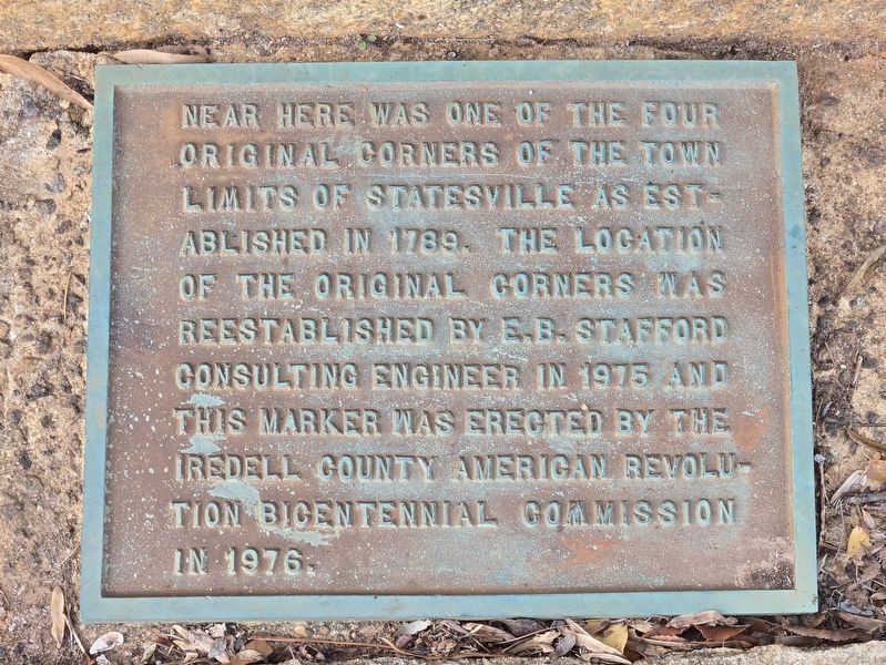 Original Town Limits of Statesville Marker image. Click for full size.