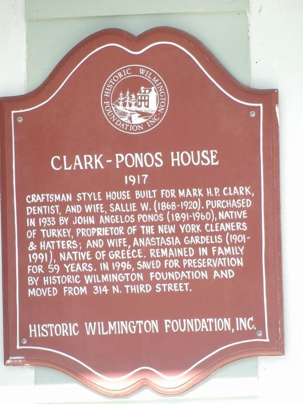 Clark-Ponos House Marker image. Click for full size.