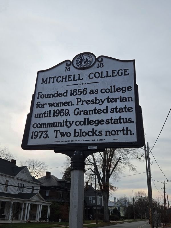 Updated Mitchell College Marker (revised) image. Click for full size.