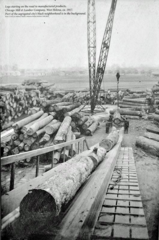 Marker detail: Chicago Mill & Lumber Company, ca. 1917 image. Click for full size.