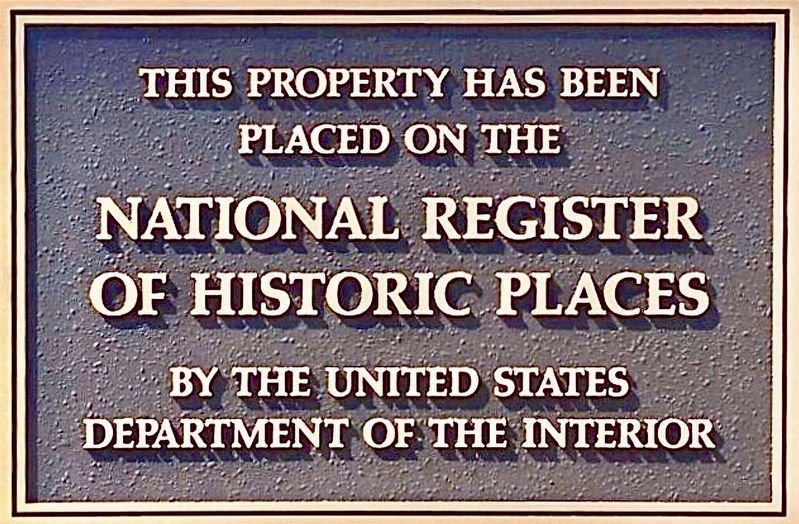 National Register of Historic Places. Click for full size. National Register of Historic Places image. Click for full size.