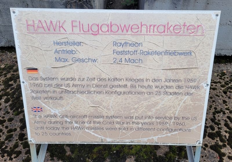 HAWK Flugabwehrraketen / HAWK Anti-Aircraft Missiles Marker image. Click for full size.