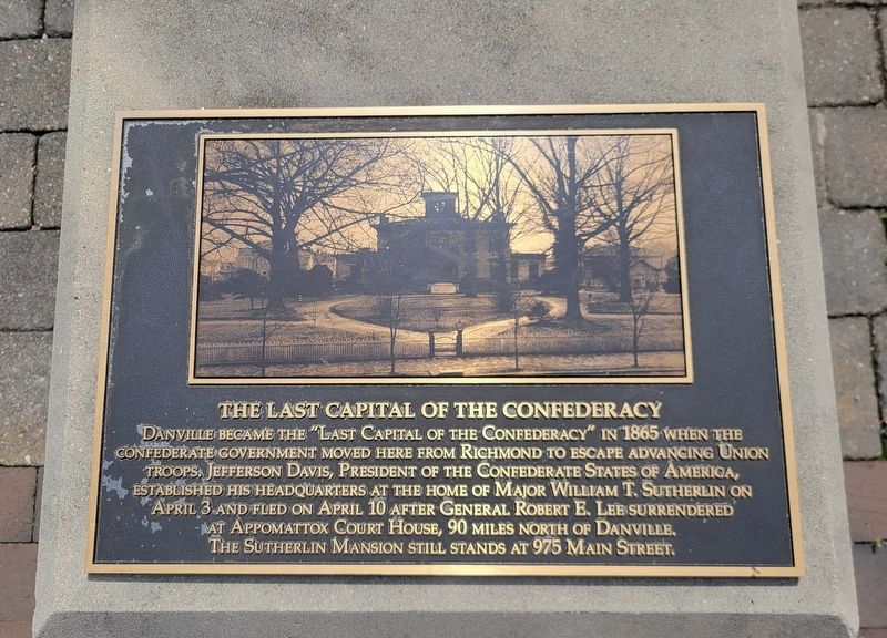 The Last Capital of the Confederacy Marker image. Click for full size.