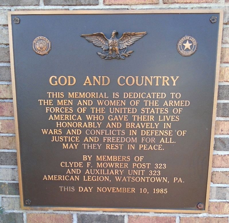 War Memorial Marker. Click for full size. War Memorial Marker image. Click for full size.