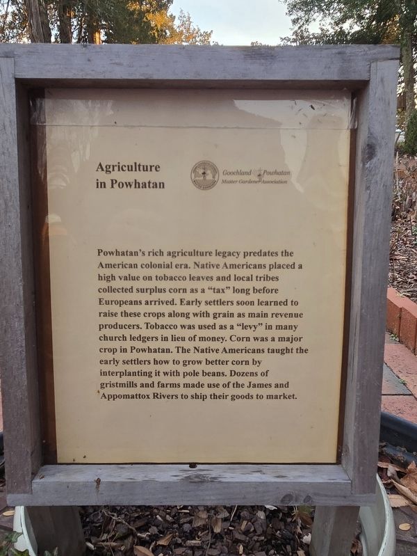 Agriculture in Powhatan side of marker. Click for full size. Agriculture in Powhatan side of marker image. Click for full size.