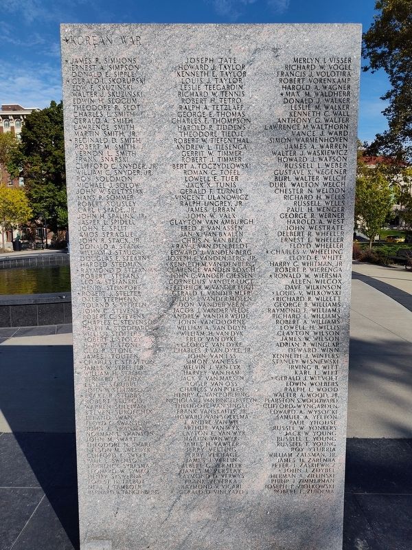 Grand Rapids Korean War Memorial Stone 5. Click for full size. Grand Rapids Korean War Memorial Stone 5 image. Click for full size.