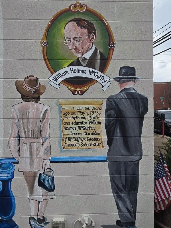 Claysville Historical Mural Marker, William Holmes McGuffey. Click for full size. Claysville Historical Mural Marker, William Holmes McGuffey image. Click for full size.