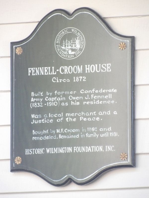 Fennell-Croom House Marker image. Click for full size.