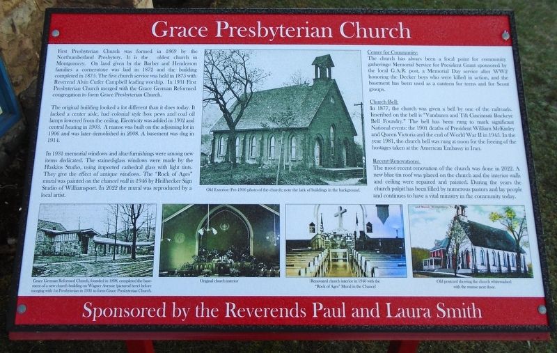 Grace Presbyterian Church Marker image. Click for full size.