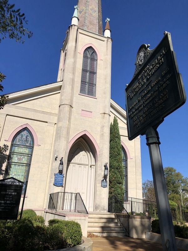 Historic St. Paul's Evangelical Lutheran Church Marker image. Click for full size.