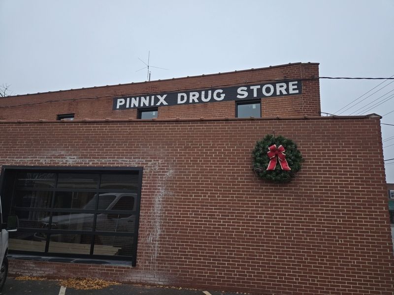 Rear side of Pinnix Drug Store Building image. Click for full size.